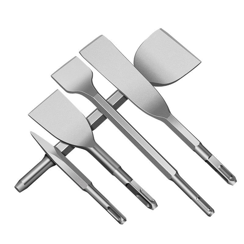 Hammer impact drill bit square handle round handle hexagonal handle ultra-thin flat chisel pick drill electric pick shovel chisel slotting through the wall