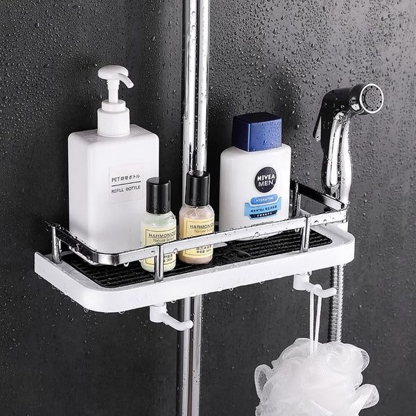 Shower No punching ABS rack toilet shower rod bathroom tray household shower room storage basket