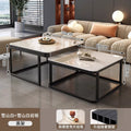 Rock slab coffee table for home living room small apartment coffee table casual modern new arrivalclassy glass retractable storage tea table