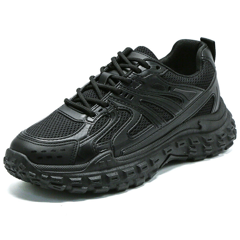 Dad shoes 2025 spring mesh breathable wear-resistant casual shoes anti-slip tire sole athletic running shoes cross-border men's footwear