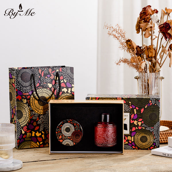 BYME Embossed Starry Sky Cup Candle Aromatherapy Gift Box Premium Atmosphere Fireless Fragrance Aromatherapy Candle