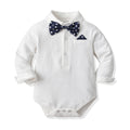 Boys' spring outfit set, long-sleeve romper and bib overalls set, cross-border two-piece baby clothes