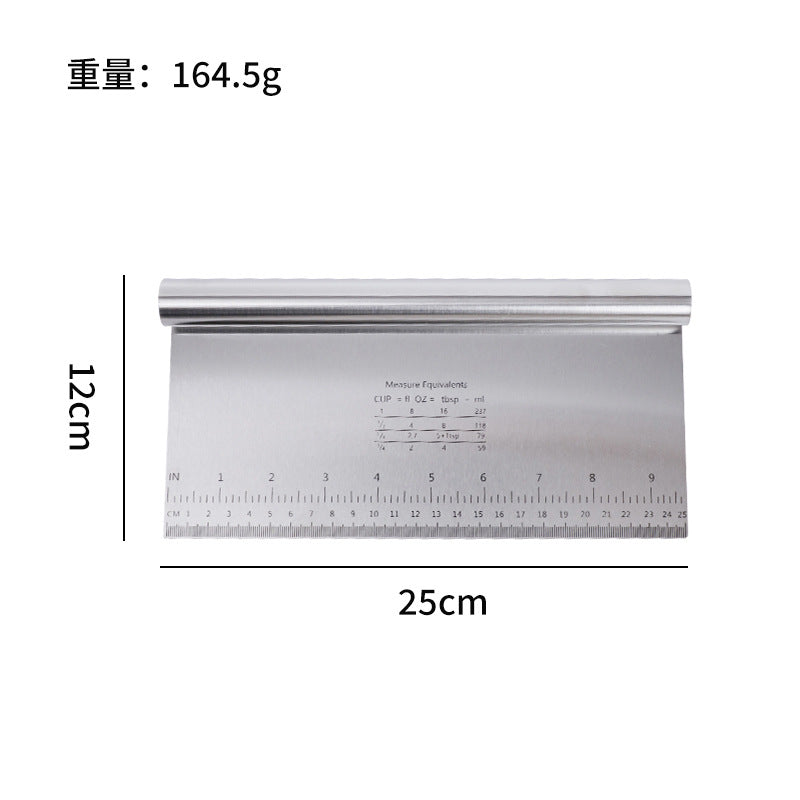 Stainless steel cutting knife scraper all-in-one cake cream rice roll scraper scraper scraper dough baking cutting knife