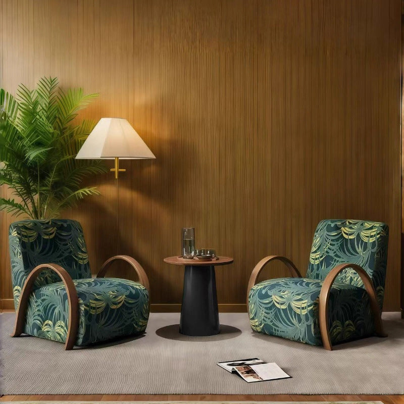 Nanyang medieval wabi casual single chair southeast asia retro vacation sofa living room balcony study armchair accessible luxury