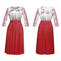 Ebaynew arrival pleated slimming look silmdress african women's clothing plus size medium longpleated skirt with belt