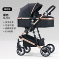 High-view baby stroller - convertible reclining, lightweight, foldable, shock-absorbing, summer edition