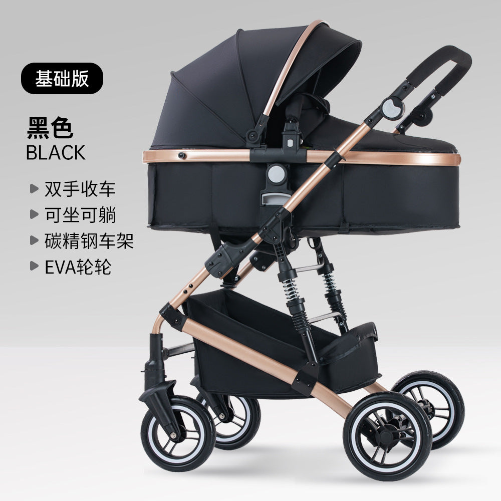 2026 new arrival: convertible baby stroller - lightweight, foldable, shock-absorbing pram for newborns and toddlers (0-3 years)
