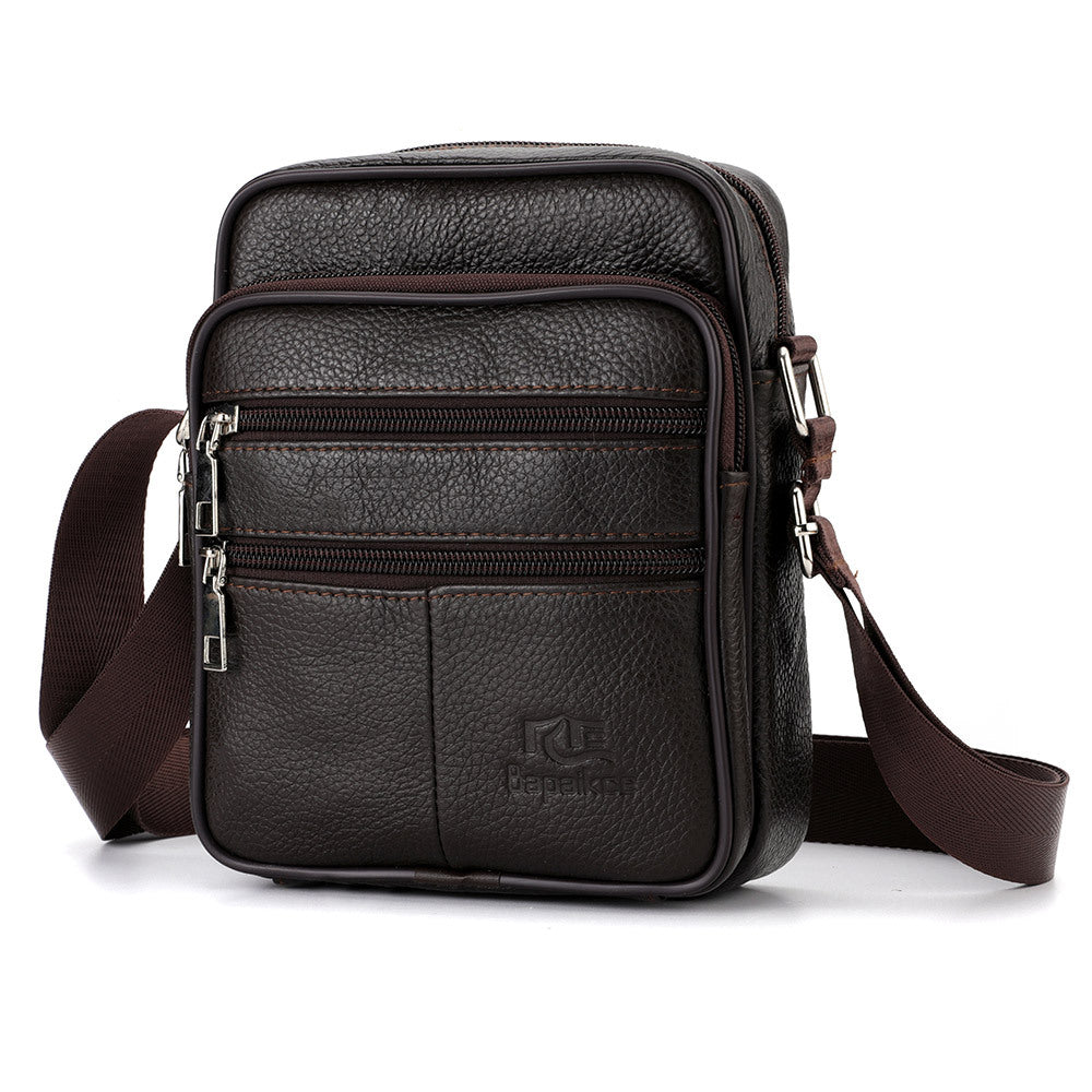 Russian new leather men's bag men's messenger bag first layer cowhide genuine bag shoulder bag men's bag