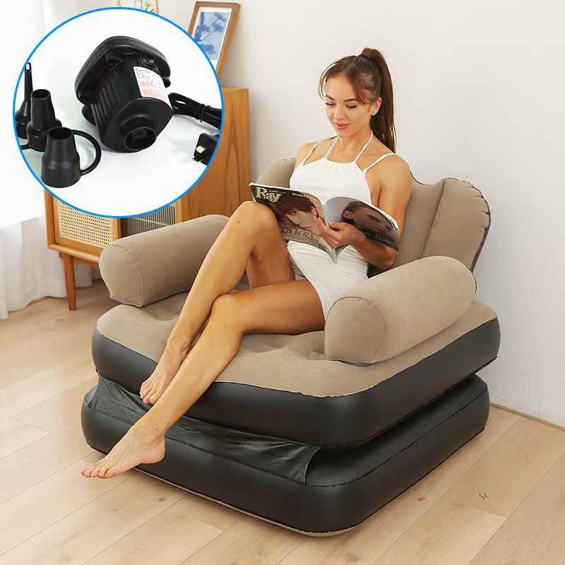 Compression sofa inflatable sofa pvc flocking lazy sofa lounge chair in stock air cushion rest chair
