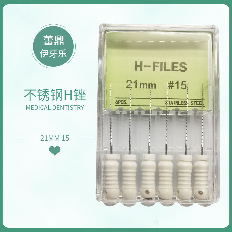 Dental H file K file Enlarged needle Root canal Stainless steel file Nickel titanium file R file One box of six boxed manometry needles Hand use