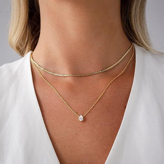 Amazon cross-border new fashion accessible luxury twisted necklace multi-layered versatile brass clavicle chain stylish