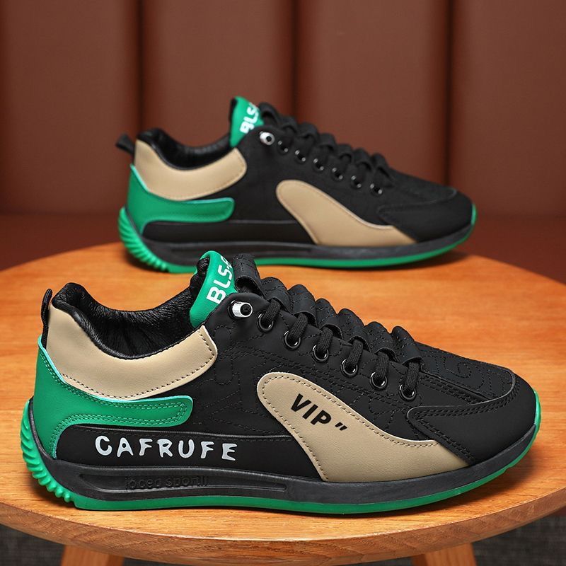 Men's agnes shoes 2025 spring new arrival versatile slip-on loafers men's trendy chunky sole athletic casual sneakers