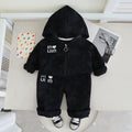 new trendy kids' fashionable baby spring/autumn letter & heart hooded long sleeve two-piece set - girls' spring outfit