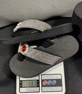 Rhinestone flip-flops cross-border new popular outwear summer women's shoes thick sole non-slip beach flip-flops women's sandals