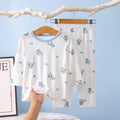 Kids' class a summer loungewear: boys' long-sleeve air conditioning pajamas, girls' modal sleepwear, cute baby clothes
