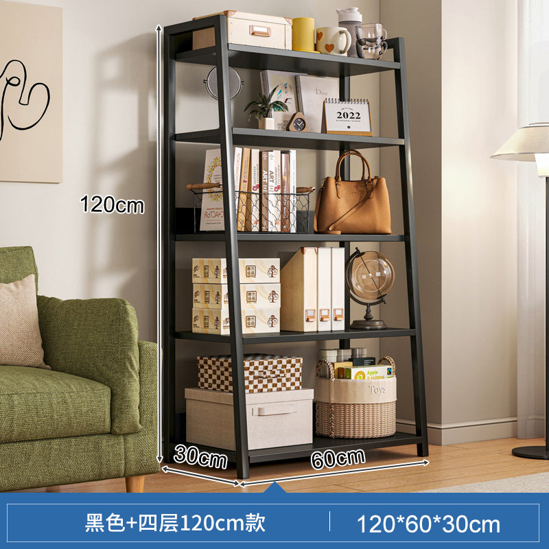 Shelf Shelf Floor-to-ceiling Bedroom Multi-layer Storage Living Room Storage Display Shelf Office Super Load-bearing Iron Shelf