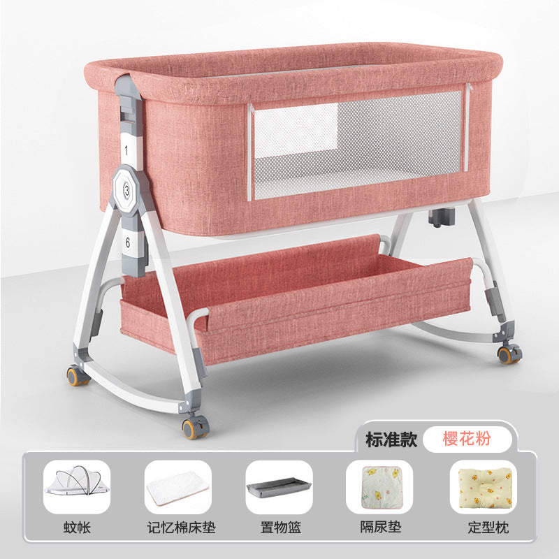 Baby crib - portable, foldable, multi-functional bassinet - newborn & toddler convertible bed