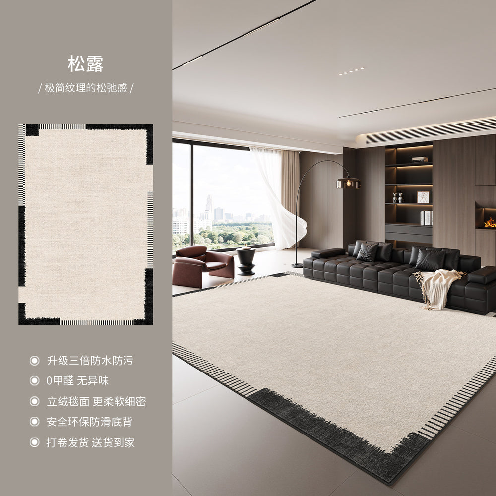 Carpet living room french style black and white grids waterproof anti-fouling sofa cushion no-wash wipeable stain-resistant bedroom bedside blanket