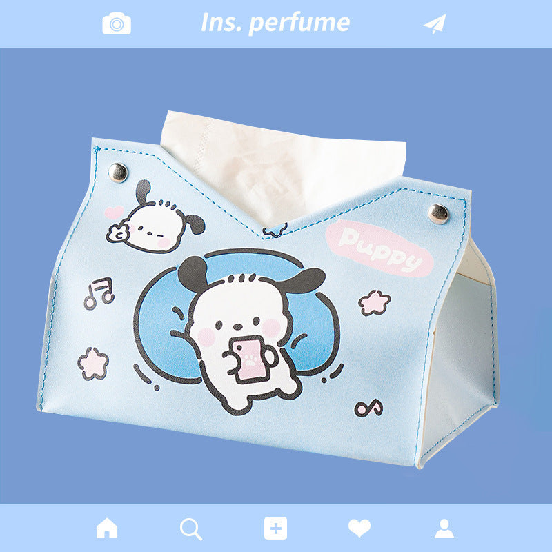 Foreign trade popular tissue box living room creative cute pumping carton car leather pumping box storage box napkin box