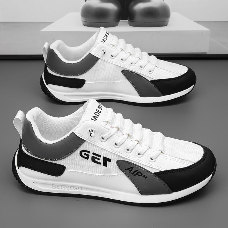 Men's slip-on sneakers: spring 2025 new arrivals - student style, athletic board shoes, running shoes, casual white sneakers, thick-soled winter edition