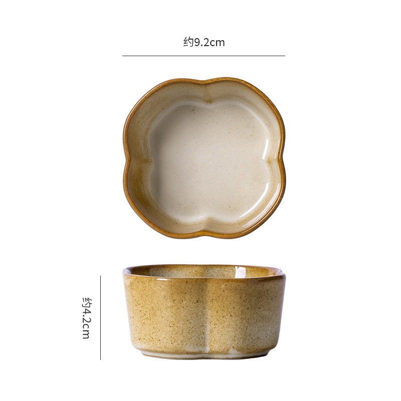 Retro high-looking pastry flower-shaped dish restaurant hotel stylish side dish dipping sauce dish snack snack dish