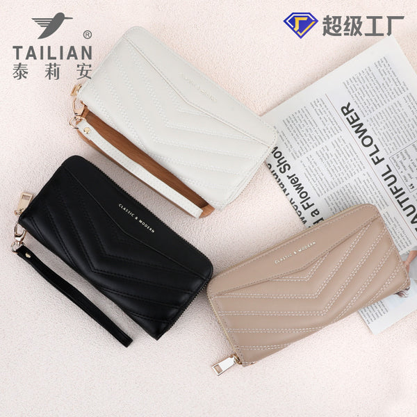 2024 Telian new fashion  clutch bag wholesale, large capacity embroidery thread women's wallet