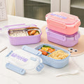 Divided 304 stainless steel insulated lunch box for elementary school students, suitable for office workers, microwaveable single-layer meal container