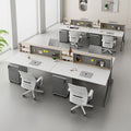 Modern office desk, staff slot, double four-person slot, perforated board, hanging board, storage screen, table and chair combination, commercial office