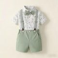 Children's spring new arrival cross-border korean style kids' set printed short-sleeve shirt boys' outfit baby's first birthday dress