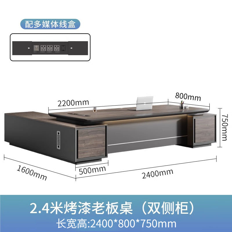 Saint li office desk - luxurious executive office desk and chair set - minimalist modern ceo desk - cross-border e-commerce