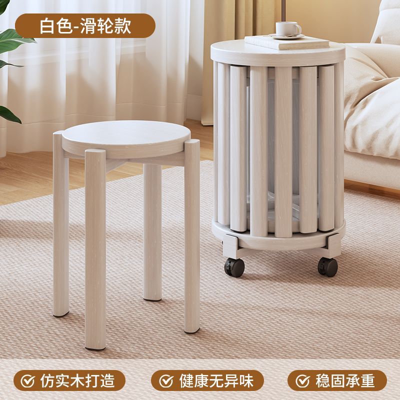 Solid wood stackable combination coffee table living room for home jenga stool round stool dining table with pulley chair small stool
