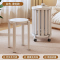 White-jenga coffee table stool-4 pieces-universal wheel