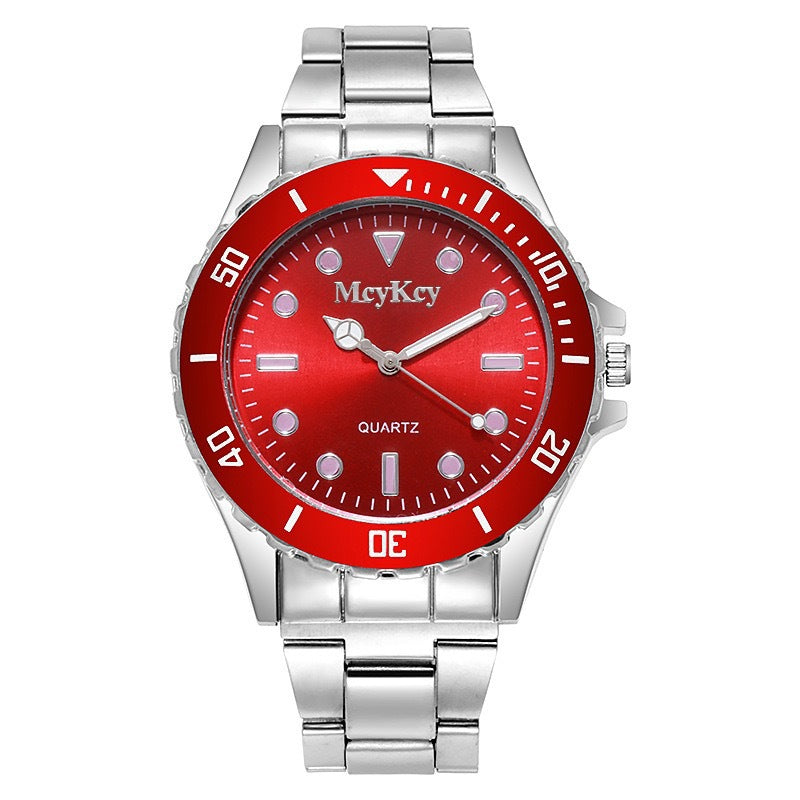 Steel band men's quartz watch - submariner style, business fashion, alloy men's watch - factory direct, in stock