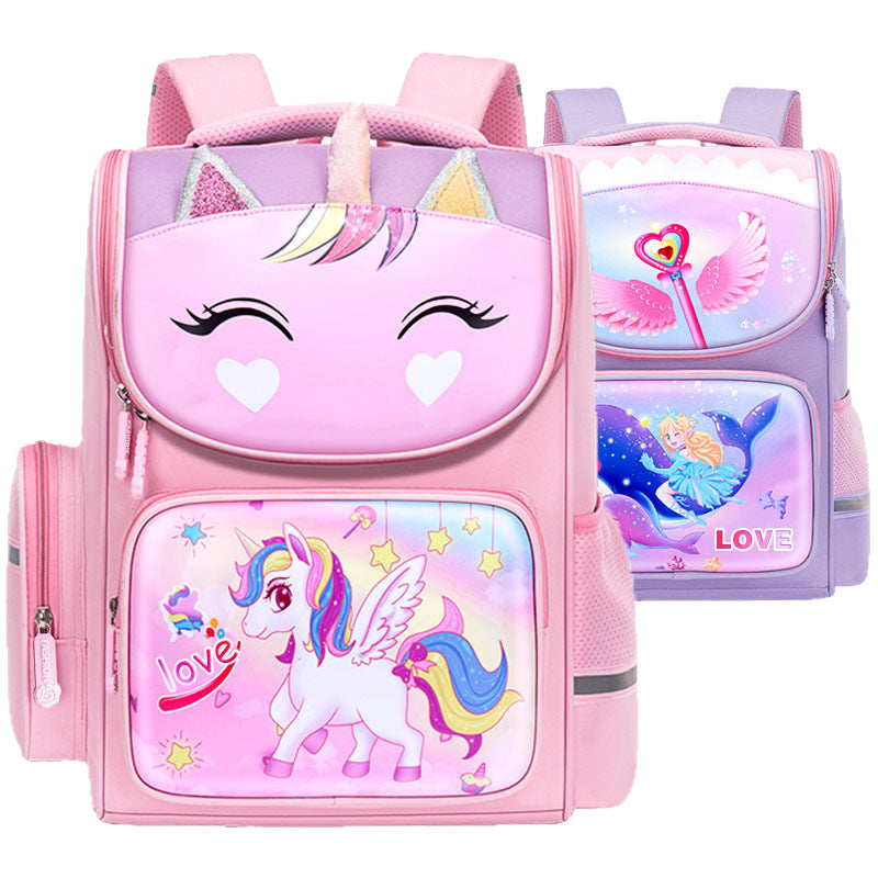 New kids' backpack - lightweight, spine-supporting schoolbag for elementary school students, grades 1-6, cute space-themed design for boys and girls