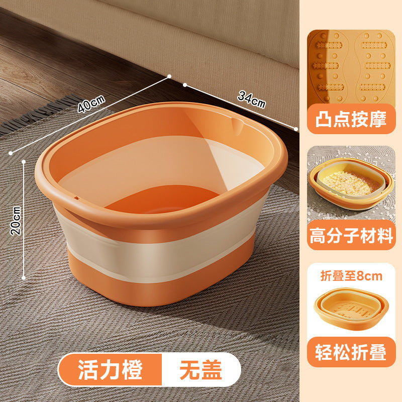 Direct from the factory: customizable, foldable plastic foot bath bucket. portable, collapsible foot basin for foot washing and massage
