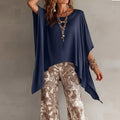 summer new arrivals: women's fashion - european & american export style - trendy vacation vibes - solid color batwing sleeve loose top