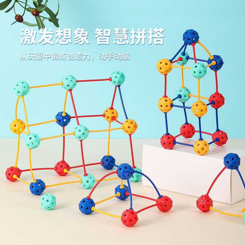 Versatile bead maze geometric construction set - creative diy shape sorter, hands-on skill development, kids' building blocks