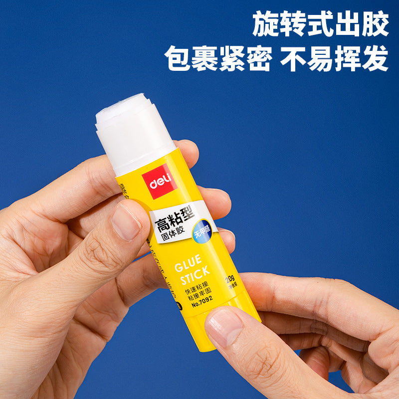 Deli Stationery 7092 Solid Glue Strong Solid Glue Stick 20g Solid Glue Office Student Medium Glue Stick