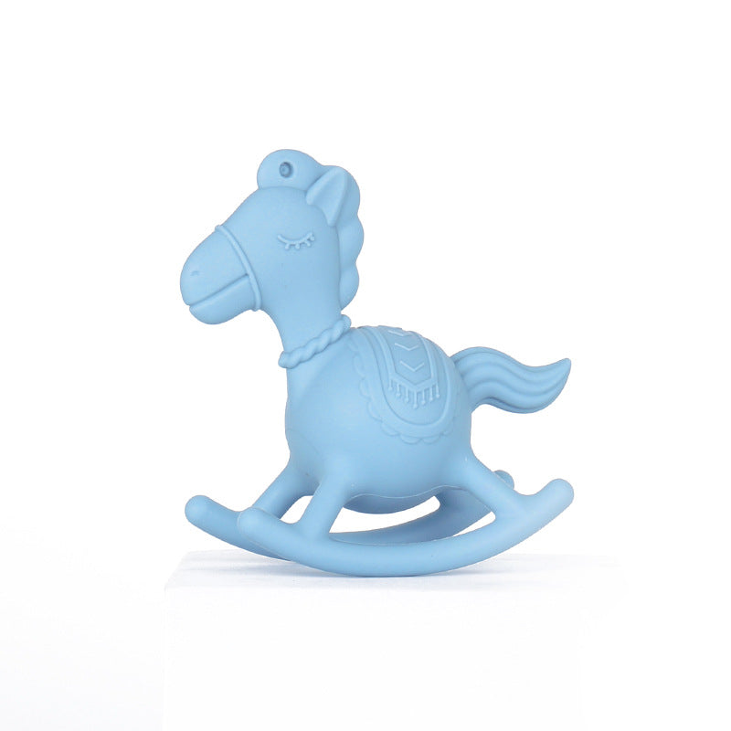 Cross-border new product baby rattle toothpaste food grade silicone bell toy baby molar teething soothing biting glue