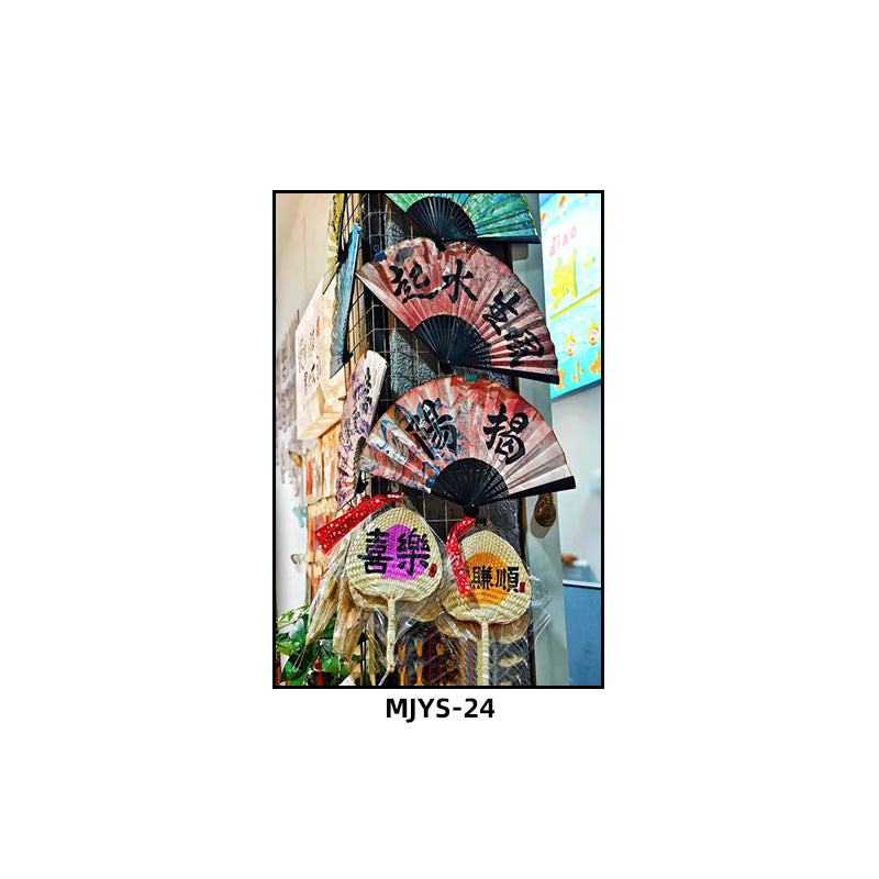 Jieyang ancient city architectural landscape hanging painting hotel box wall decoration painting hot pot restaurant restaurant characteristic cultural tourism mural