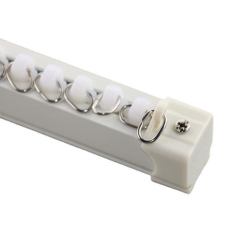 Curtain rod curtain track pulley silent wholesale aluminum alloy thickened single and double slide rail ultra-thin straight rail manufacturer direct hair
