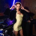 fashionnew arrivalexportfashionpure color bandage u elastic pit strip short-sleeved silm suspender dress