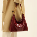 High-end tote bag, large capacity women's bag, 2025 new style shoulder bag, underarm bag, red wedding bag, bridal bag