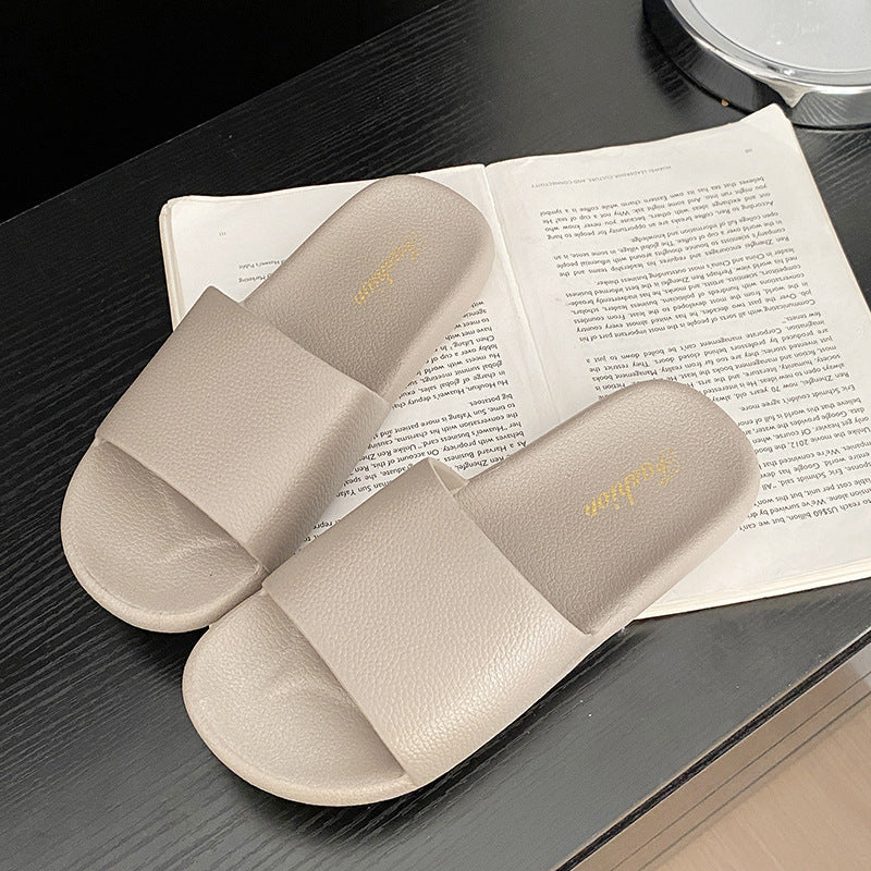 2024 new home indoor slippers for men and women, summer indoor couple beach sandals, flat bottom slides for outdoor wear