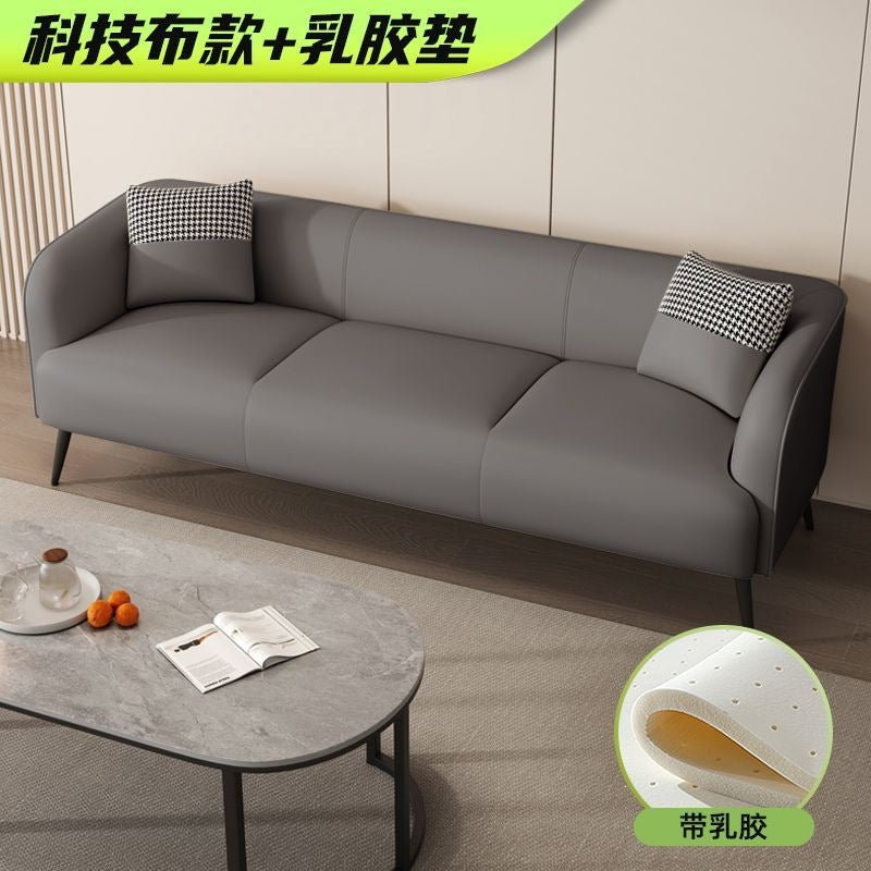 Fully assembled technical fabric sofa small apartment scandinavian double two or three people living room rental apartment popular style simple