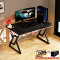 Desk, bedroom, gaming desk, study/writing desk, computer desk with cable management, wide desktop, thickened and reinforced table