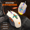 Dazzling silver fox h6 tri-color illuminated gaming mouse - customizable pc laptop usb wired 6d gaming mouse