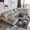 Living room sofa multi-functional no-wash technical cloth latex large and small apartment fabric sofa corner cat scratching leather sofa