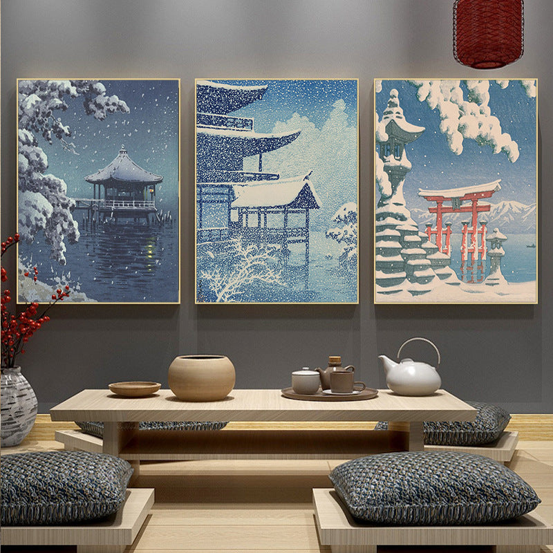 Japanese Mount Fuji decorative painting Ukiyo-e Japanese Japanese Japanese style Japanese style Japanese style restaurant box hanging painting B & B hotel mural