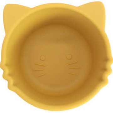 Factory supply food grade silicone bowl suction cup bowl baby learn to eat complementary food bowl saliva pocket anti-splashing silicone bowl
